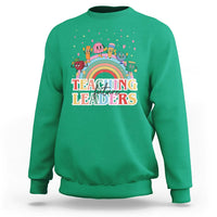 Teacher Sweatshirt Teaching Future Leaders Retro Groovy Education Back To School - Wonder Print Shop