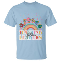 Teacher T Shirt Teaching Future Leaders Retro Groovy Education Back To School - Wonder Print Shop