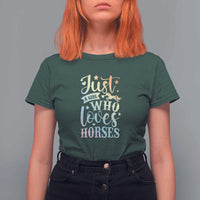Horse Lover T Shirt For Women Just A Girl Who Loves Horse - Wonder Print Shop