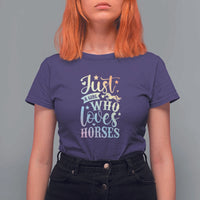 Horse Lover T Shirt For Women Just A Girl Who Loves Horse - Wonder Print Shop