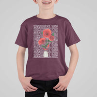 Decoration Day T Shirt For Kid Memorial Day Red Poppy Flower - Wonder Print Shop