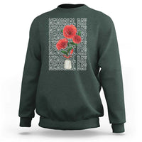 Decoration Day Sweatshirt Memorial Day Red Poppy Flower - Wonder Print Shop