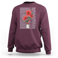 Decoration Day Sweatshirt Memorial Day Red Poppy Flower - Wonder Print Shop