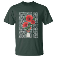 Decoration Day T Shirt Memorial Day Red Poppy Flower - Wonder Print Shop