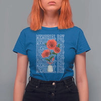 Decoration Day T Shirt For Women Memorial Day Red Poppy Flower - Wonder Print Shop