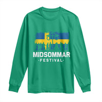 Funny Midsommar Festival Long Sleeve Shirt Sweden Summer Festival Maypole