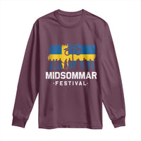 Funny Midsommar Festival Long Sleeve Shirt Sweden Summer Festival Maypole