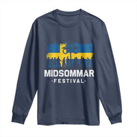 Funny Midsommar Festival Long Sleeve Shirt Sweden Summer Festival Maypole