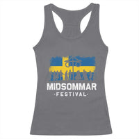 Funny Midsommar Festival Racerback Tank Top Sweden Summer Festival Maypole