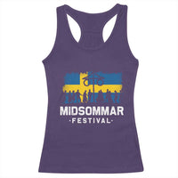 Funny Midsommar Festival Racerback Tank Top Sweden Summer Festival Maypole
