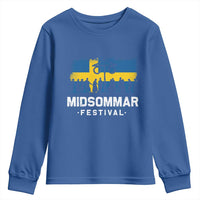 Funny Midsommar Festival Youth Sweatshirt Sweden Summer Festival Maypole