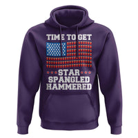 Funny Time To Get Star Spangled Hammered Hoodie 4th of July Drinking Beer Pong Red Cup American Flag - Wonder Print Shop