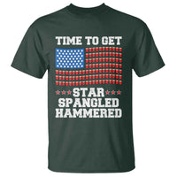 Funny Time To Get Star Spangled Hammered T Shirt 4th of July Drinking Beer Pong Red Cup American Flag - Wonder Print Shop