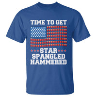 Funny Time To Get Star Spangled Hammered T Shirt 4th of July Drinking Beer Pong Red Cup American Flag - Wonder Print Shop