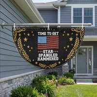 Funny Time To Get Star Spangled Hammered Patriotic Fan Flag 4th of July Drinking Beer Pong Red Cup American Flag