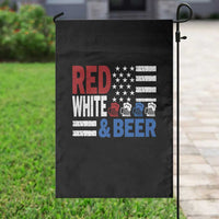Funny American Drinking Garden Flag Red White And Beer 4th Of July USA Flag - Wonder Print Shop