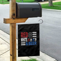 Funny American Drinking Garden Flag Red White And Beer 4th Of July USA Flag - Wonder Print Shop