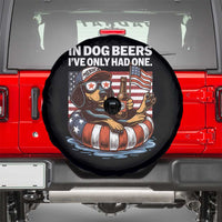 Funny In Dog Beers I've Only Had One Spare Tire Cover 4th Of July Drinking Dachshund Beer American Flag - Wonder Print Shop