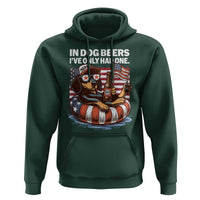 Funny In Dog Beers I've Only Had One Hoodie 4th Of July Drinking Dachshund Beer American Flag - Wonder Print Shop