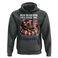 Funny In Dog Beers I've Only Had One Hoodie 4th Of July Drinking Dachshund Beer American Flag - Wonder Print Shop