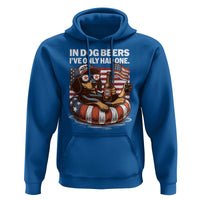 Funny In Dog Beers I've Only Had One Hoodie 4th Of July Drinking Dachshund Beer American Flag - Wonder Print Shop