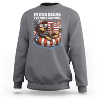 Funny In Dog Beers I've Only Had One Sweatshirt 4th Of July Drinking Dachshund Beer American Flag - Wonder Print Shop