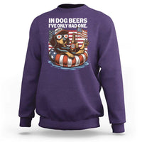 Funny In Dog Beers I've Only Had One Sweatshirt 4th Of July Drinking Dachshund Beer American Flag - Wonder Print Shop