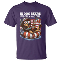Funny In Dog Beers I've Only Had One T Shirt 4th Of July Drinking Dachshund Beer American Flag - Wonder Print Shop