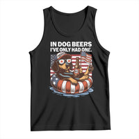 Funny In Dog Beers I've Only Had One Tank Top 4th Of July Drinking Dachshund Beer American Flag - Wonder Print Shop
