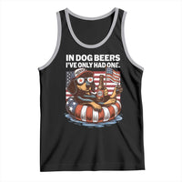 Funny In Dog Beers I've Only Had One Tank Top 4th Of July Drinking Dachshund Beer American Flag - Wonder Print Shop
