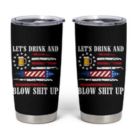 Funny American Drinking Tumbler Cup Let's Drink And Blow Shit Up 4th Of July Beer Rocket - Wonder Print Shop