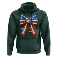 Funny 4th Of July Nurse American Flag Coquette Bow Hoodie - Wonder Print Shop