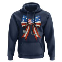 Funny 4th Of July Nurse American Flag Coquette Bow Hoodie - Wonder Print Shop