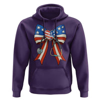 Funny 4th Of July Nurse American Flag Coquette Bow Hoodie - Wonder Print Shop
