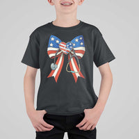 Funny 4th Of July Nurse American Flag Coquette Bow T Shirt For Kid - Wonder Print Shop