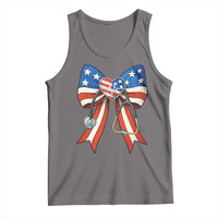 Funny 4th Of July Nurse American Flag Coquette Bow Tank Top - Wonder Print Shop
