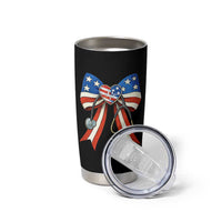 Funny 4th Of July Nurse American Flag Coquette Bow Tumbler Cup - Wonder Print Shop