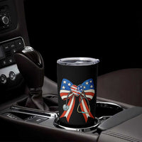 Funny 4th Of July Nurse American Flag Coquette Bow Tumbler Cup - Wonder Print Shop