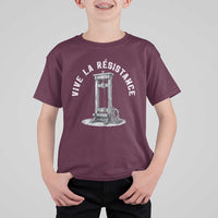 Funny Vive La Resistance T Shirt For Kid Femme Feminist Vintage Guillotine - Wonder Print Shop