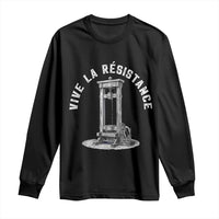 Funny Vive La Resistance Long Sleeve Shirt Femme Feminist Vintage Guillotine - Wonder Print Shop