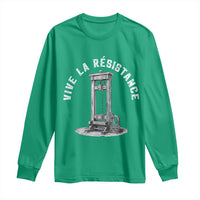 Funny Vive La Resistance Long Sleeve Shirt Femme Feminist Vintage Guillotine - Wonder Print Shop