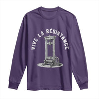 Funny Vive La Resistance Long Sleeve Shirt Femme Feminist Vintage Guillotine - Wonder Print Shop