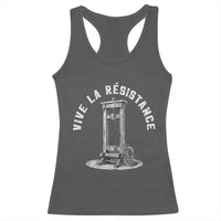 Funny Vive La Resistance Racerback Tank Top Femme Feminist Vintage Guillotine - Wonder Print Shop