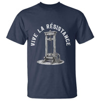 Funny Vive La Resistance T Shirt Femme Feminist Vintage Guillotine - Wonder Print Shop