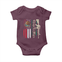 Funny Chinga La Migra Baby Onesie Gun Vintage Mexican Flag - Wonder Print Shop