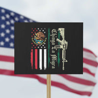 Funny Chinga La Migra Protest Sign Gun Vintage Mexican Flag - Wonder Print Shop