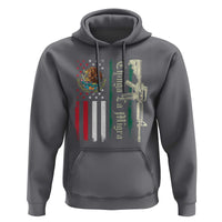 Funny Chinga La Migra Hoodie Gun Vintage Mexican Flag - Wonder Print Shop