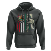 Funny Chinga La Migra Hoodie Gun Vintage Mexican Flag - Wonder Print Shop