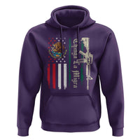Funny Chinga La Migra Hoodie Gun Vintage Mexican Flag - Wonder Print Shop
