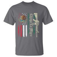 Funny Chinga La Migra T Shirt Gun Vintage Mexican Flag - Wonder Print Shop